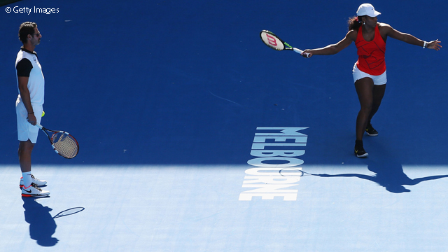 Serena & Sharapova In Action On Day 1