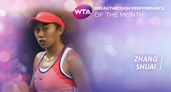 WTA Breakthrough Of The Month: Zhang